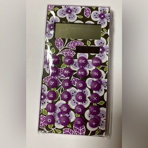 Vera Bradley calculator Plum Petals purple color